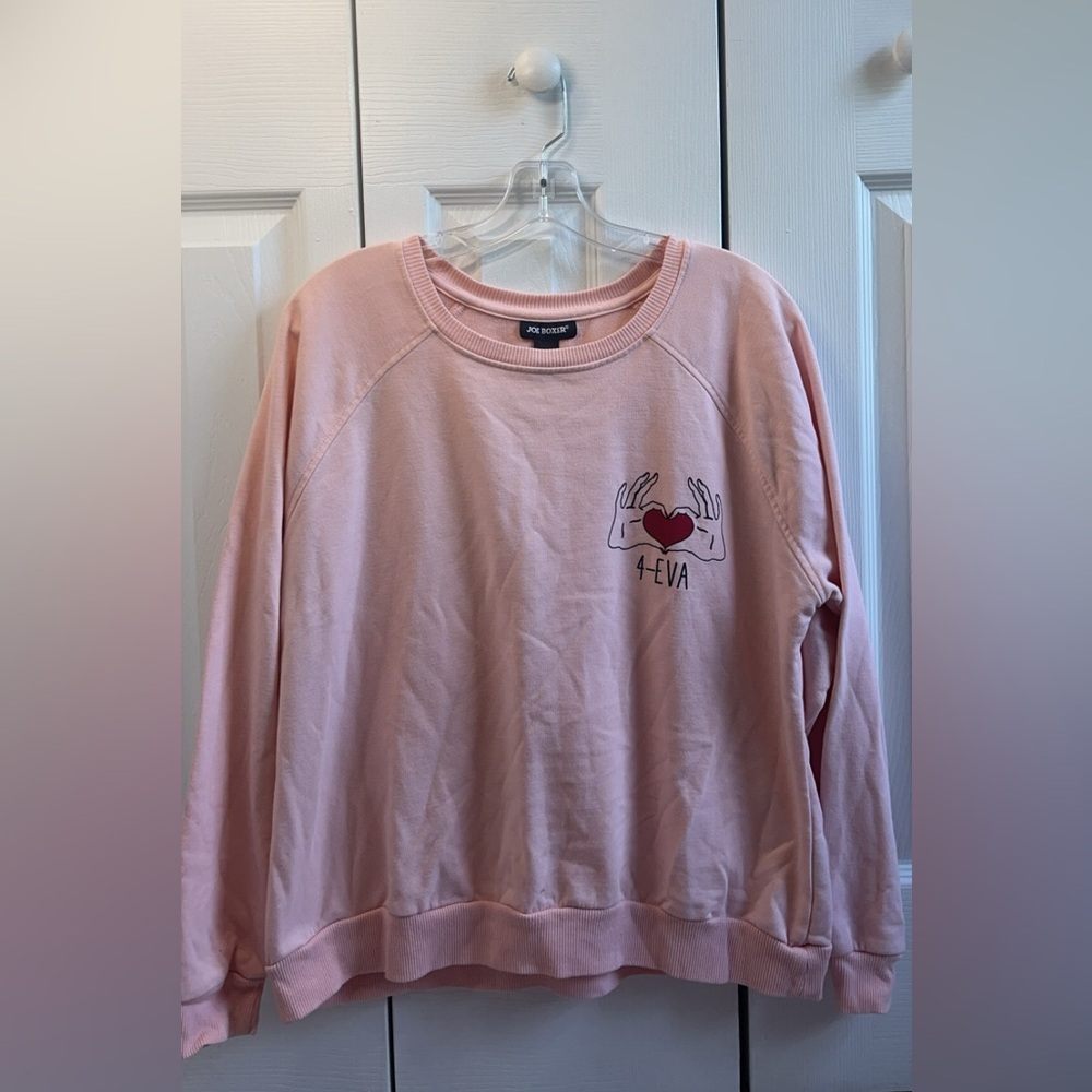 Long Sleeve Pink “4-Eva” Sweater